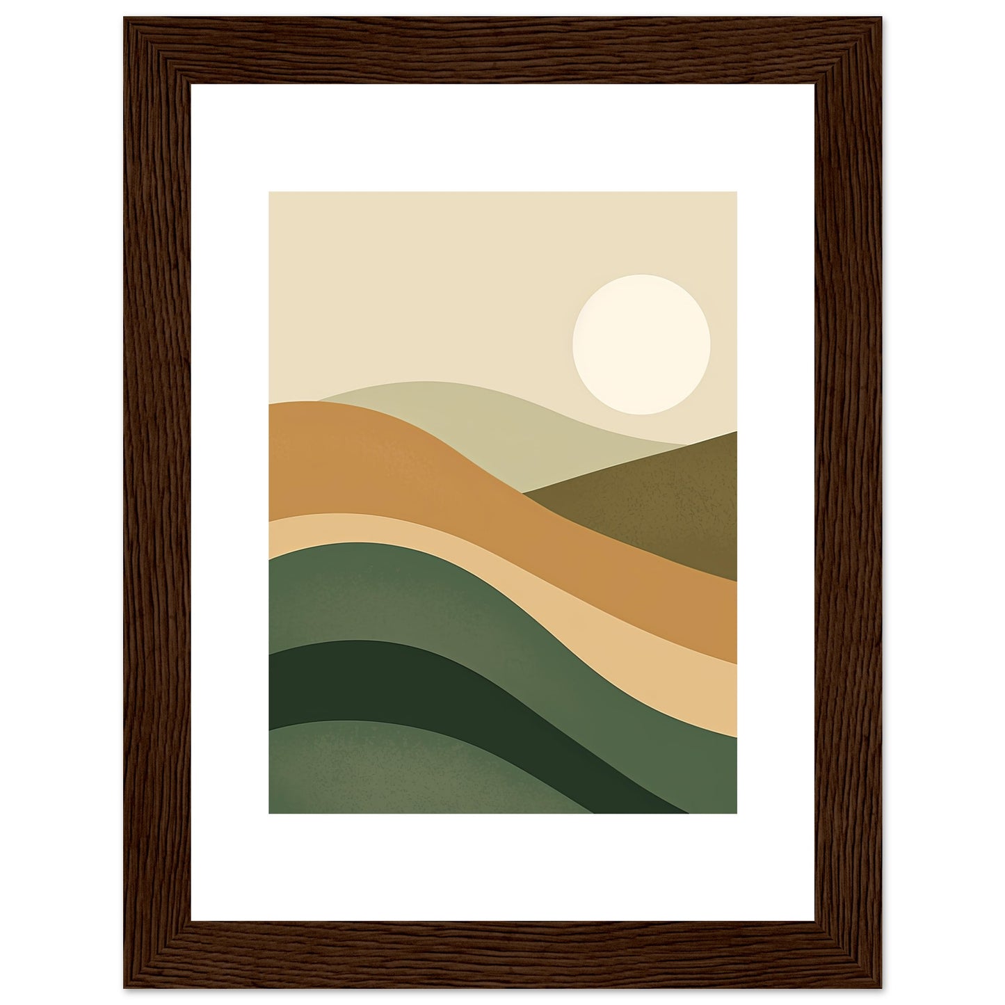 Auf der Weide - Green Minimalist Wall Art Print Nature