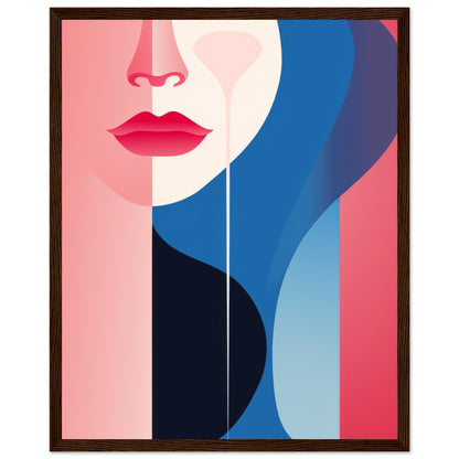 Hawm - Minimalist Wall Art Print Female Face Shape