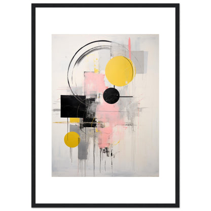 Aufgang - Modern Pink and Black Wall Art Print