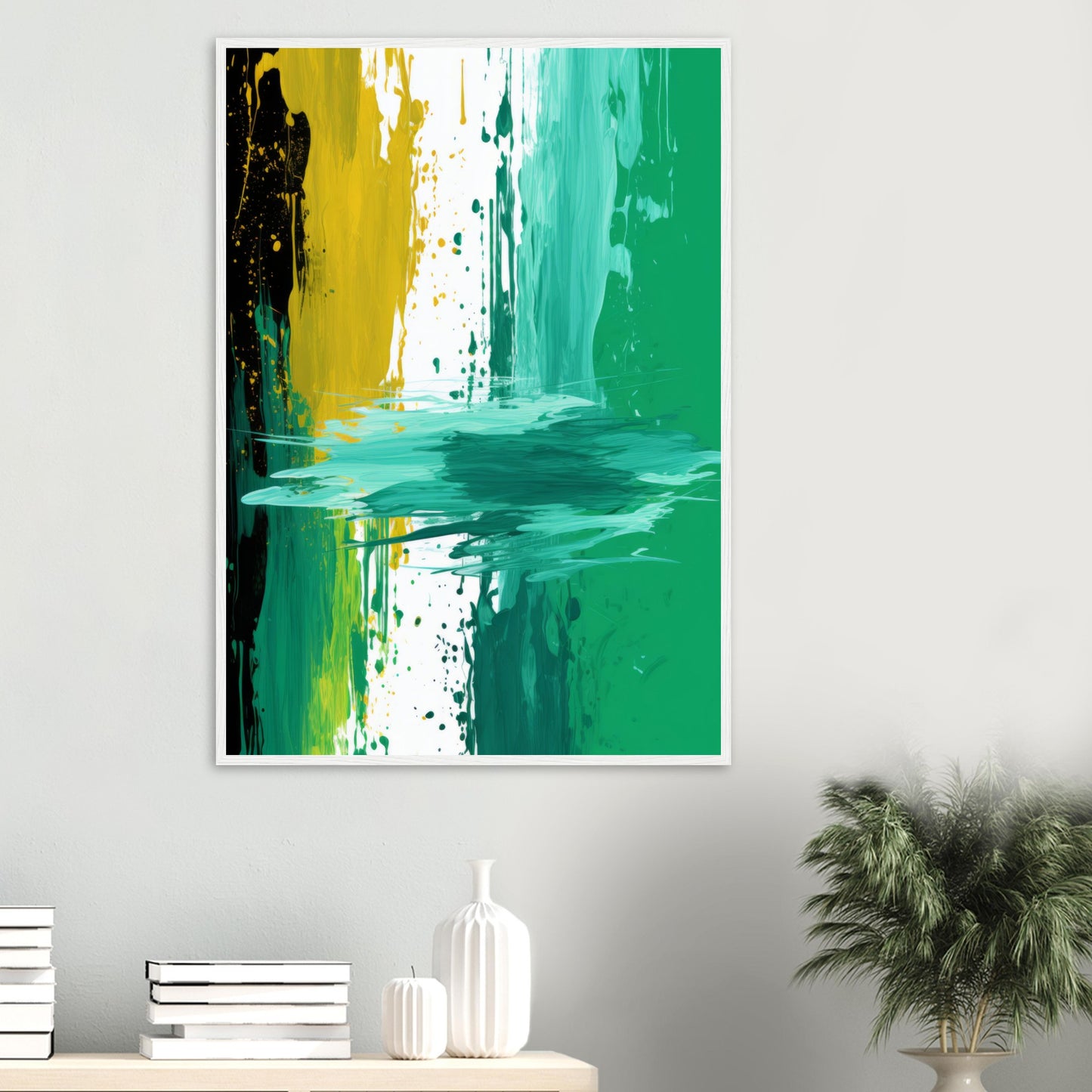 Petrichor - Green Abstract Wall Art Print