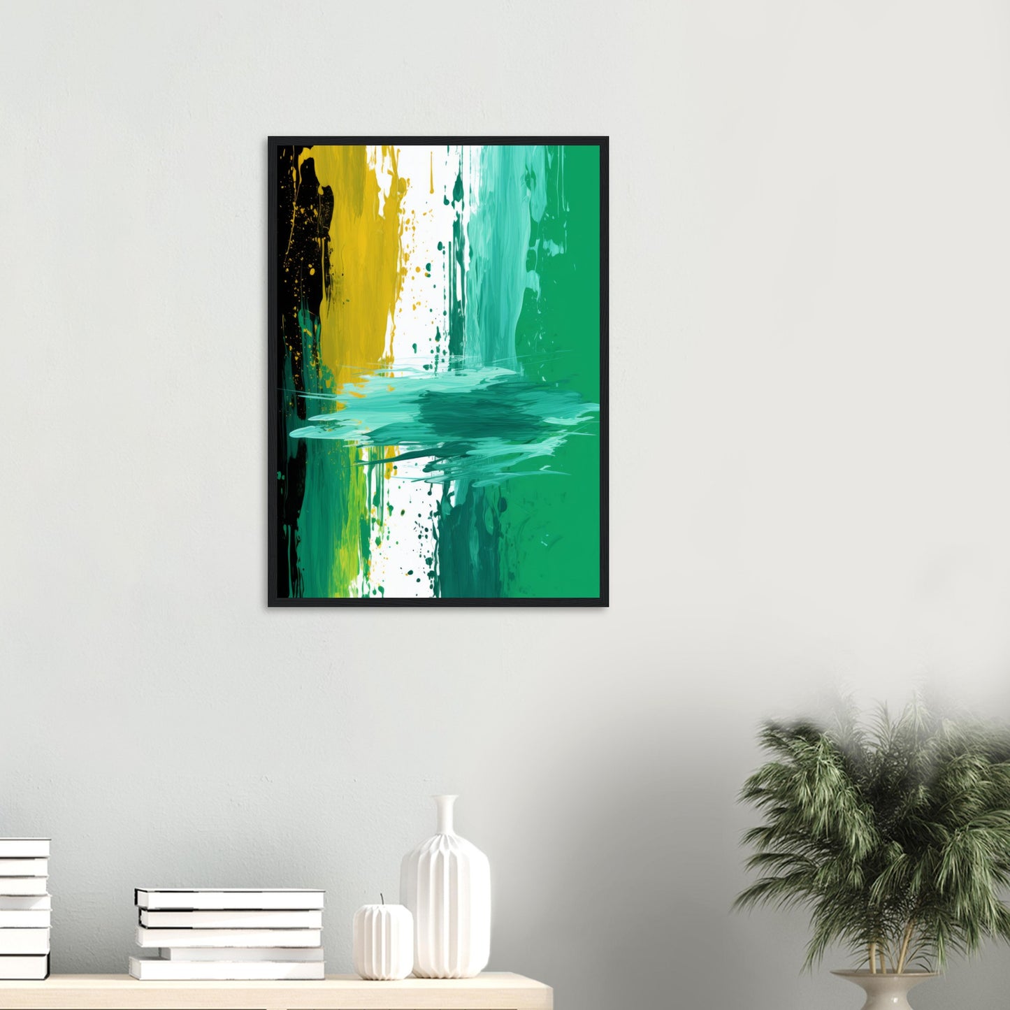 Petrichor - Green Abstract Wall Art Print