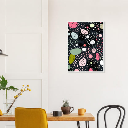 Licorice - Minimalist Wall Art Print Black Green Pink