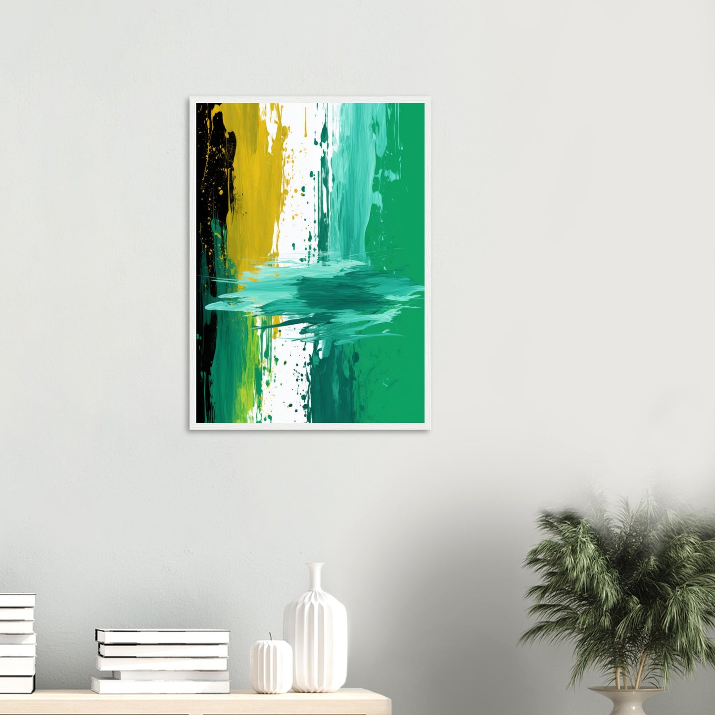 Petrichor - Green Abstract Wall Art Print