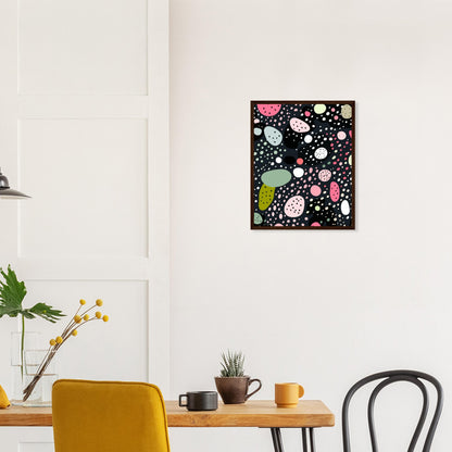 Licorice - Minimalist Wall Art Print Black Green Pink