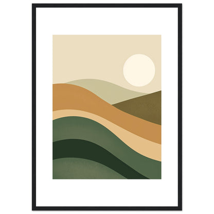 Auf der Weide - Green Minimalist Wall Art Print Nature