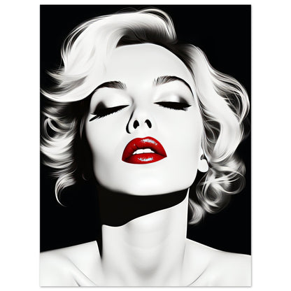 M.M. - Marilyn Monroe Minimalist Wall Art Print