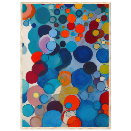 Sparkling - Abstract Wall Art Print Blue Circles