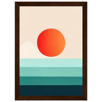 Horizon - Minimalist Wall Art Print Nature Sun Water