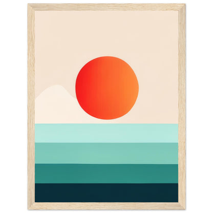 Horizon - Minimalist Wall Art Print Nature Sun Water