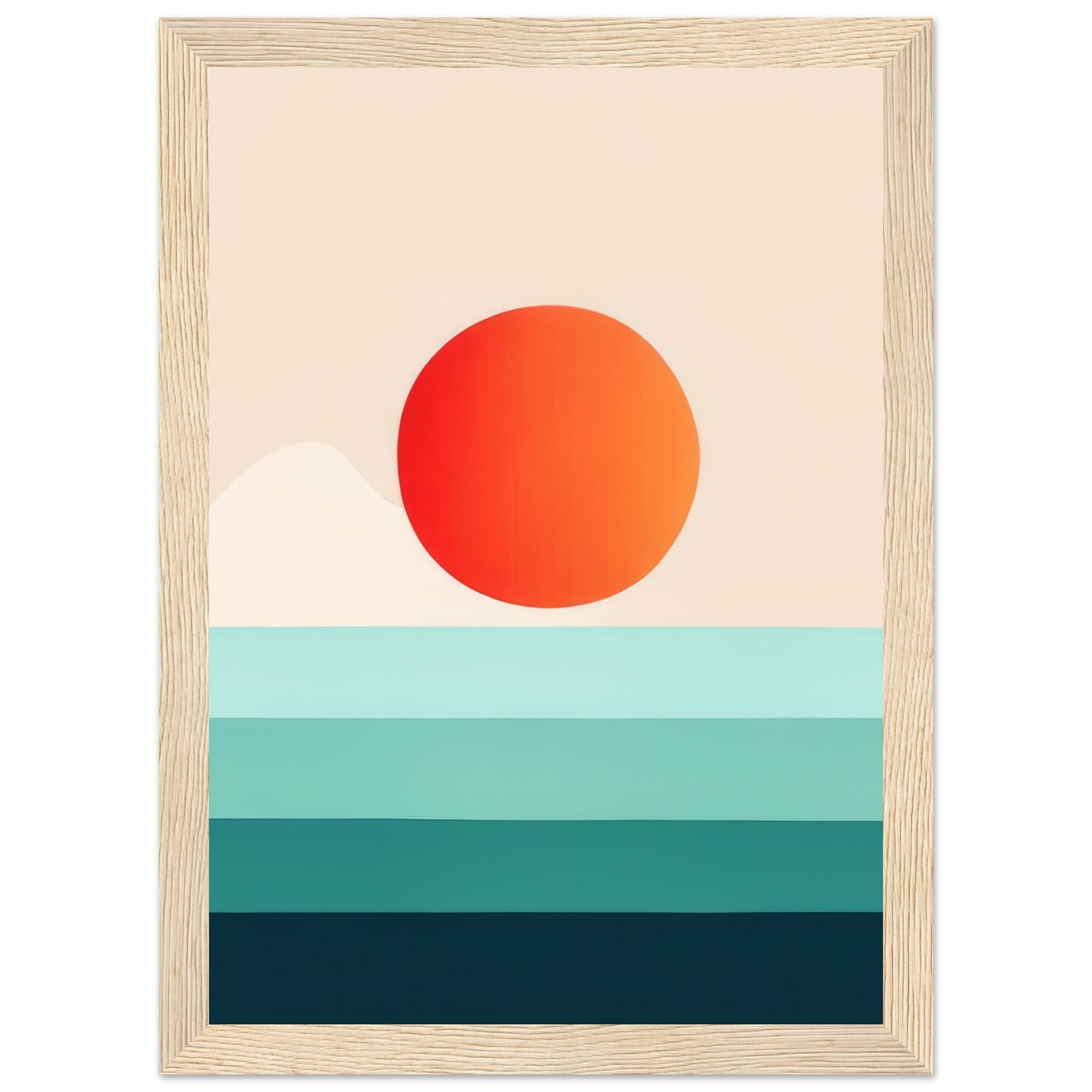 Horizon - Minimalist Wall Art Print Nature Sun Water