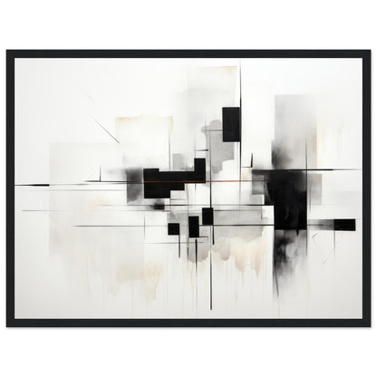 Black Mirror - Black and White Abstract Wall Art