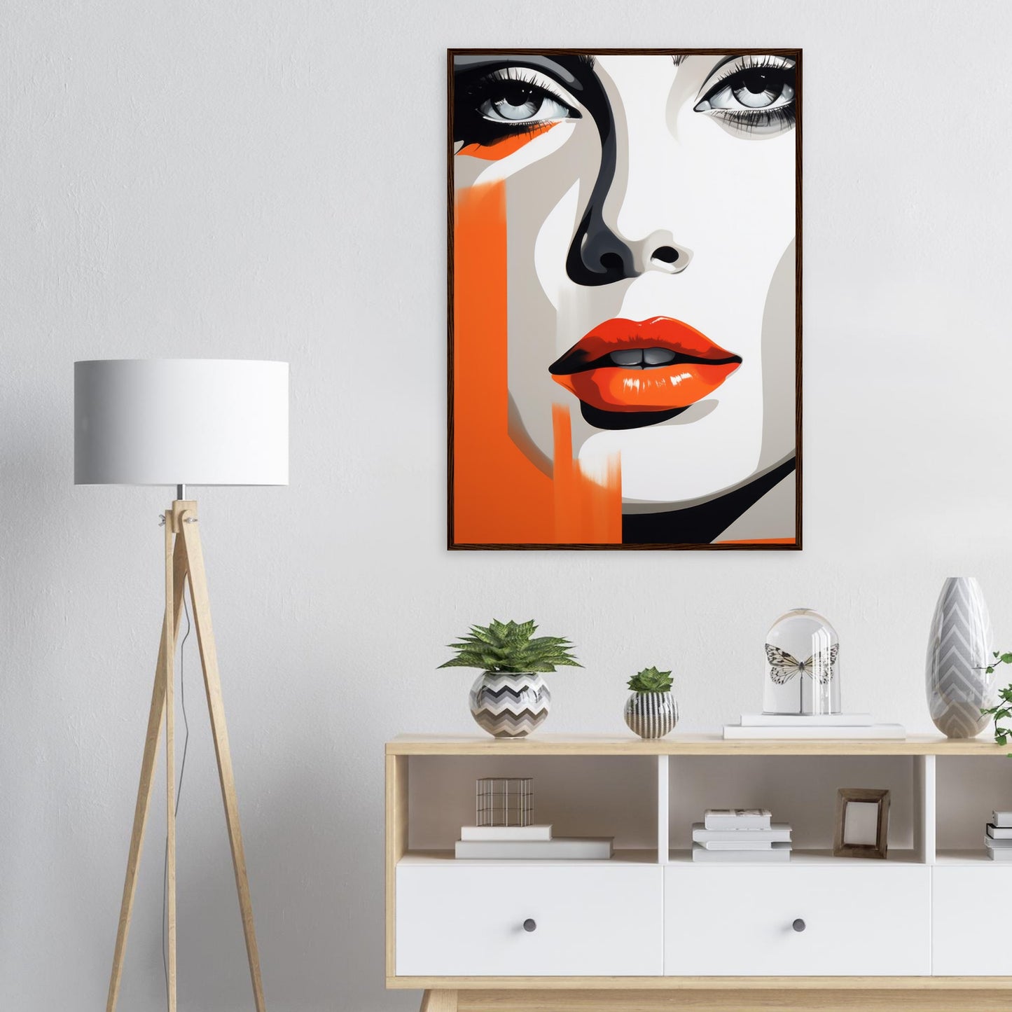 Gaze - Modern Wall Art Print Woman's Face