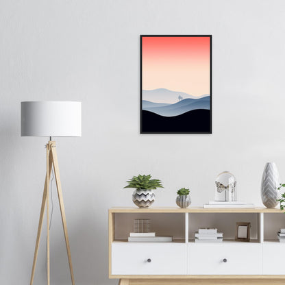 Someone's Someone - Minimalist Red Graphic Wall Art Print Landscape