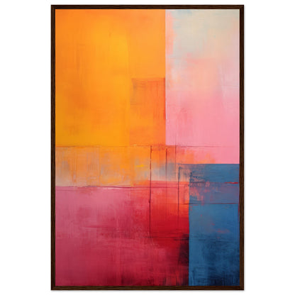 Completed - Modern Abstract Wall Art Print Red Orange White