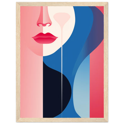 Hawm - Minimalist Wall Art Print Female Face Shape