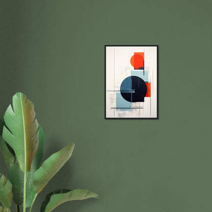 Trust - Modern Abstract Geometric Wall Art Print Blue Red