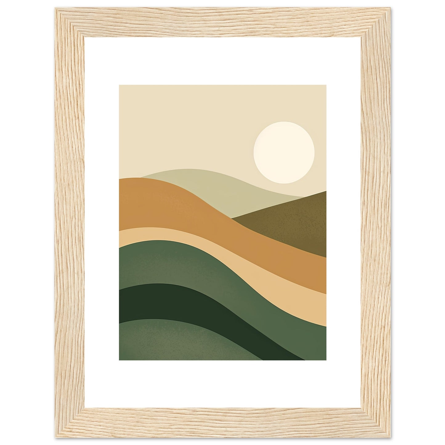 Auf der Weide - Green Minimalist Wall Art Print Nature