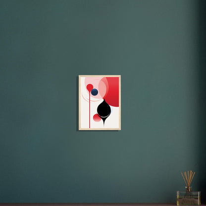 Soothing - Minimalist Abstract Wall Art Print Black and Red