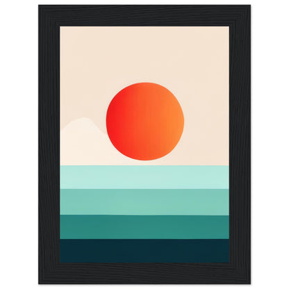 Horizon - Minimalist Wall Art Print Nature Sun Water