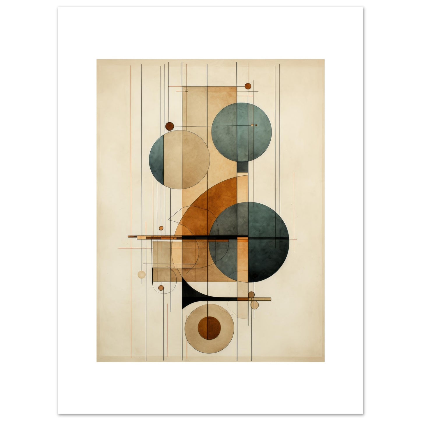 Clockwork I - Geometric Abstract Wall Art Print