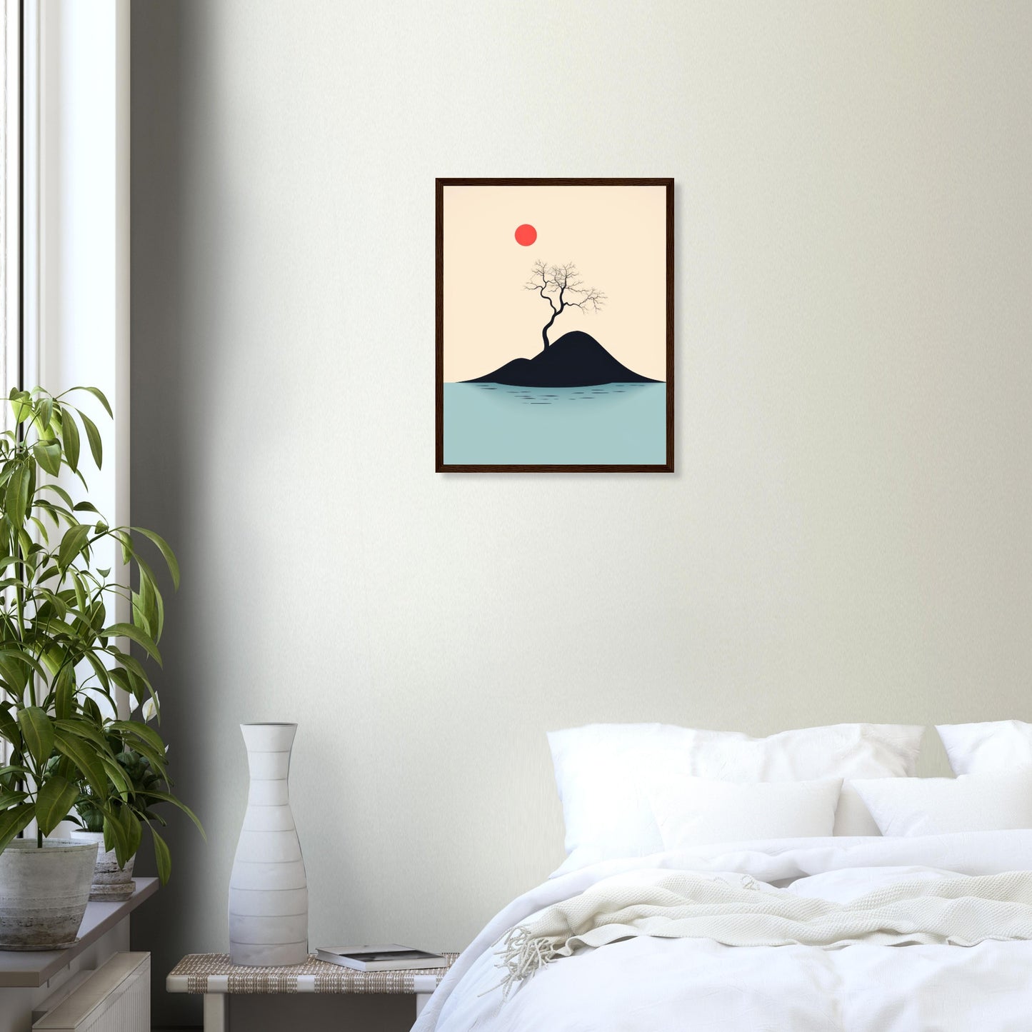 Long Distance - Minimalist Wall Art Print Nature Tree Island