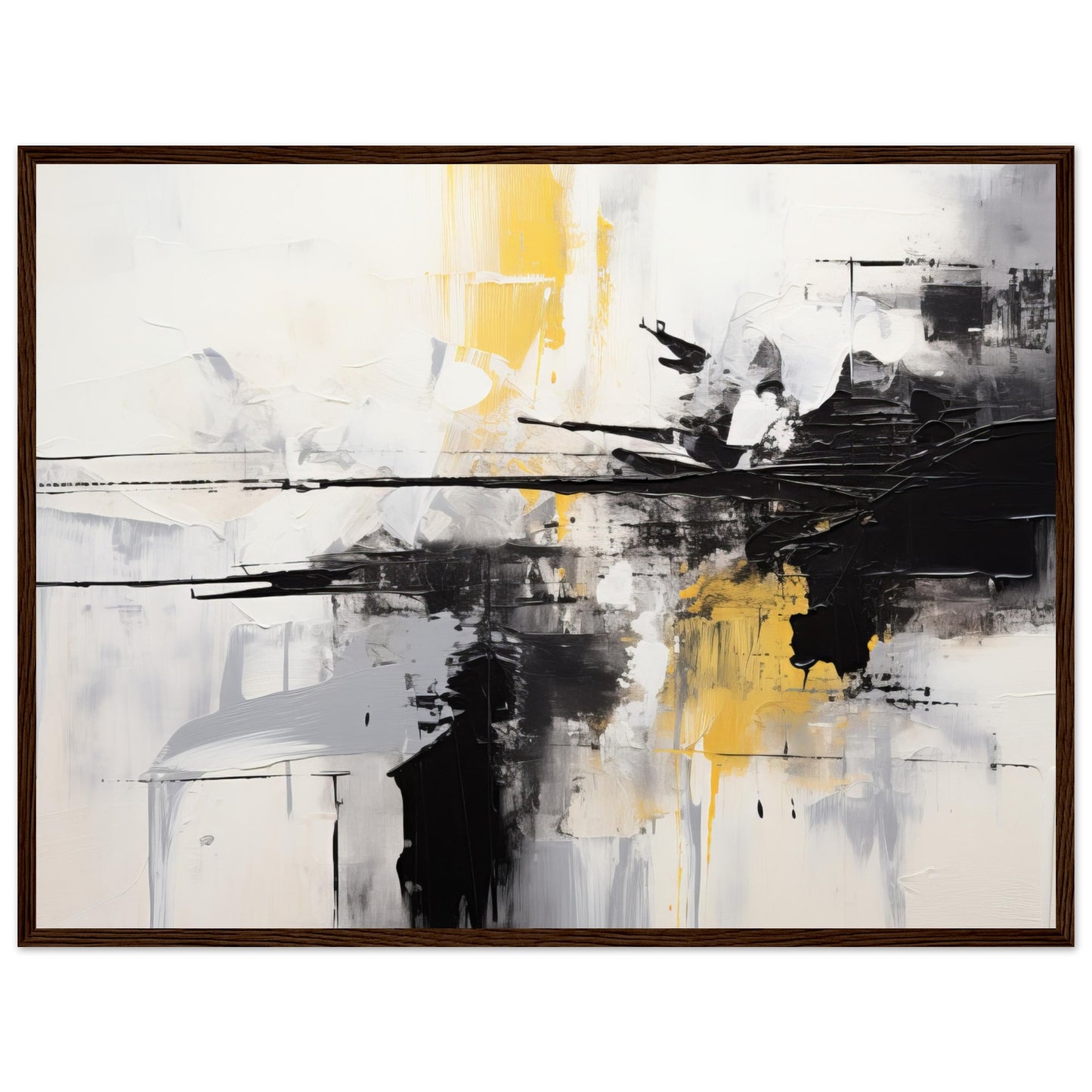 Fragile - Abstract Modern Wall Art Print Black and White