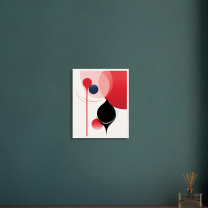 Soothing - Minimalist Abstract Wall Art Print Black and Red