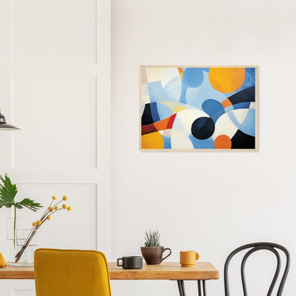 Subtle Contrasts - Abstract Wall Art Print Blue