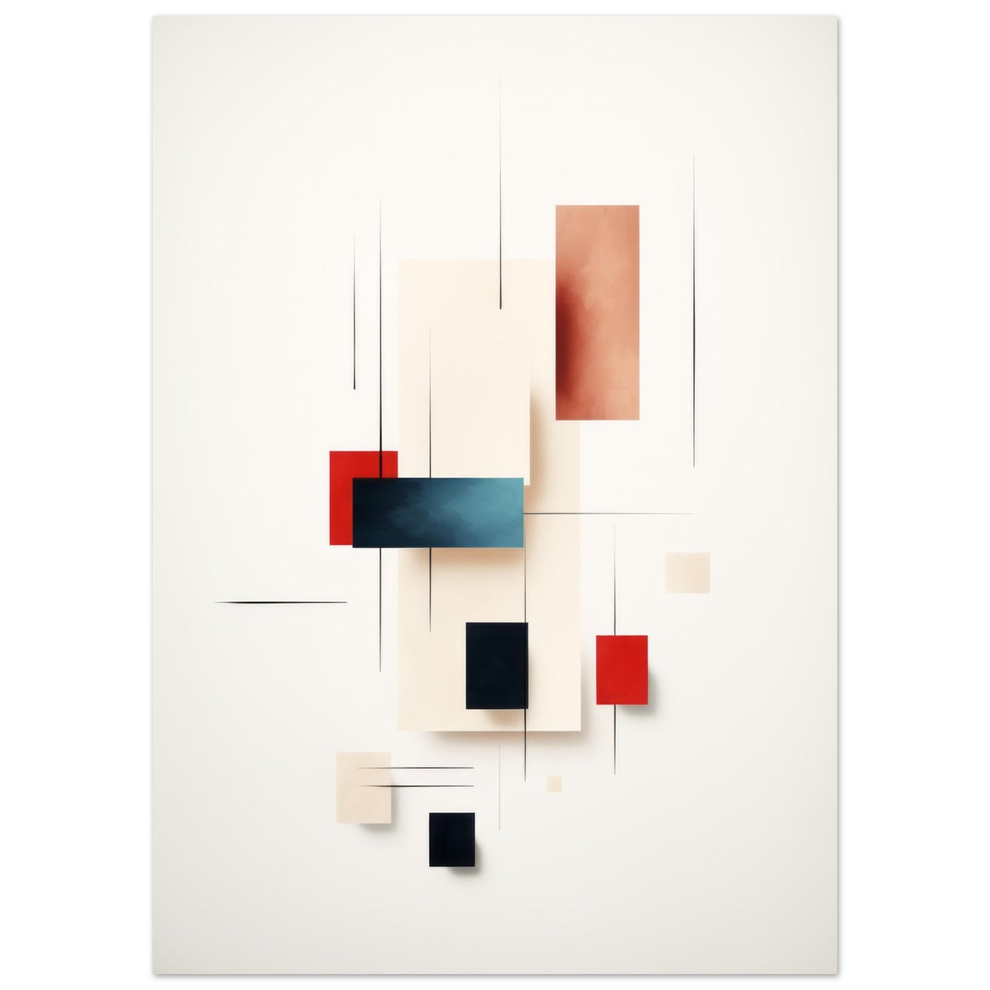 Clearance - Minimalist Modern White Abstract Wall Art Print