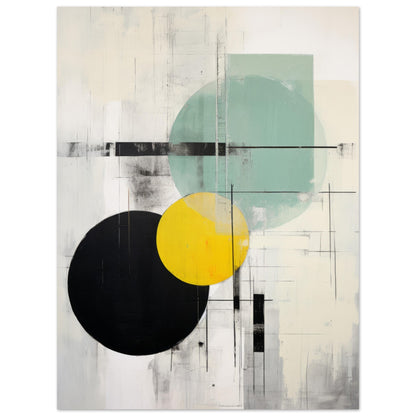 Trias - Modern Abstract Wall Art Print Green Yellow Black