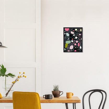 Licorice - Minimalist Wall Art Print Black Green Pink