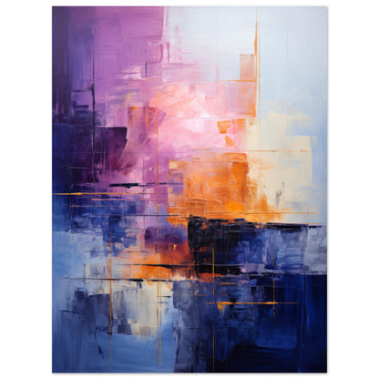 Morgentau - Modern Abstract Wall Art Print Purple Blue Orange