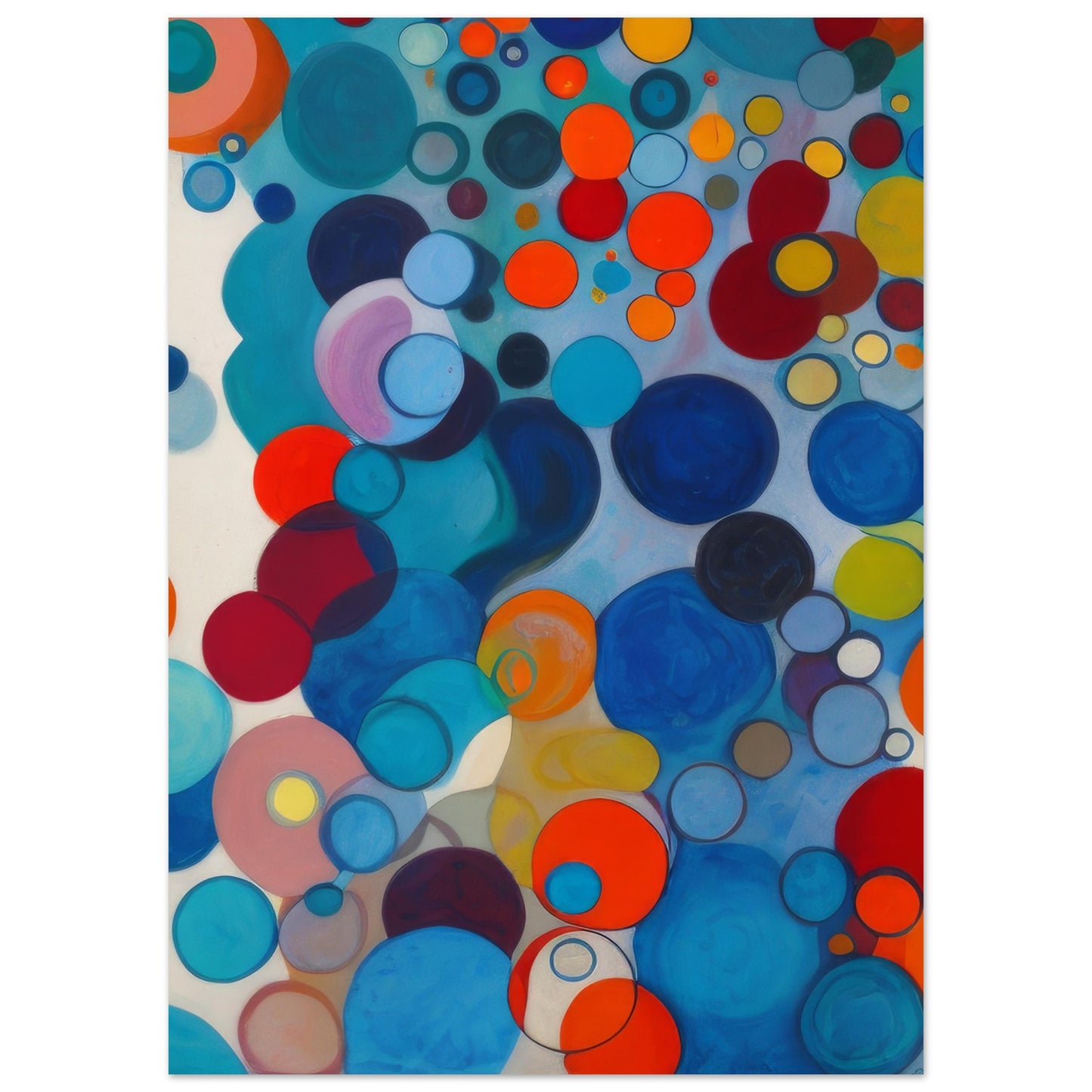 Sparkling - Abstract Wall Art Print Blue Circles