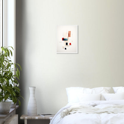 Clearance - Minimalist Modern White Abstract Wall Art Print