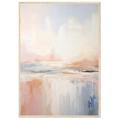 Those That I Can't See - Abstract Wall Art Print Pastel Hues of Pink, Blue, Cream