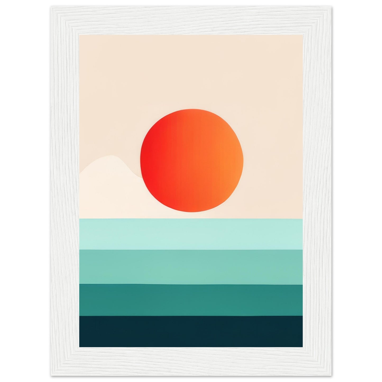 Horizon - Minimalist Wall Art Print Nature Sun Water