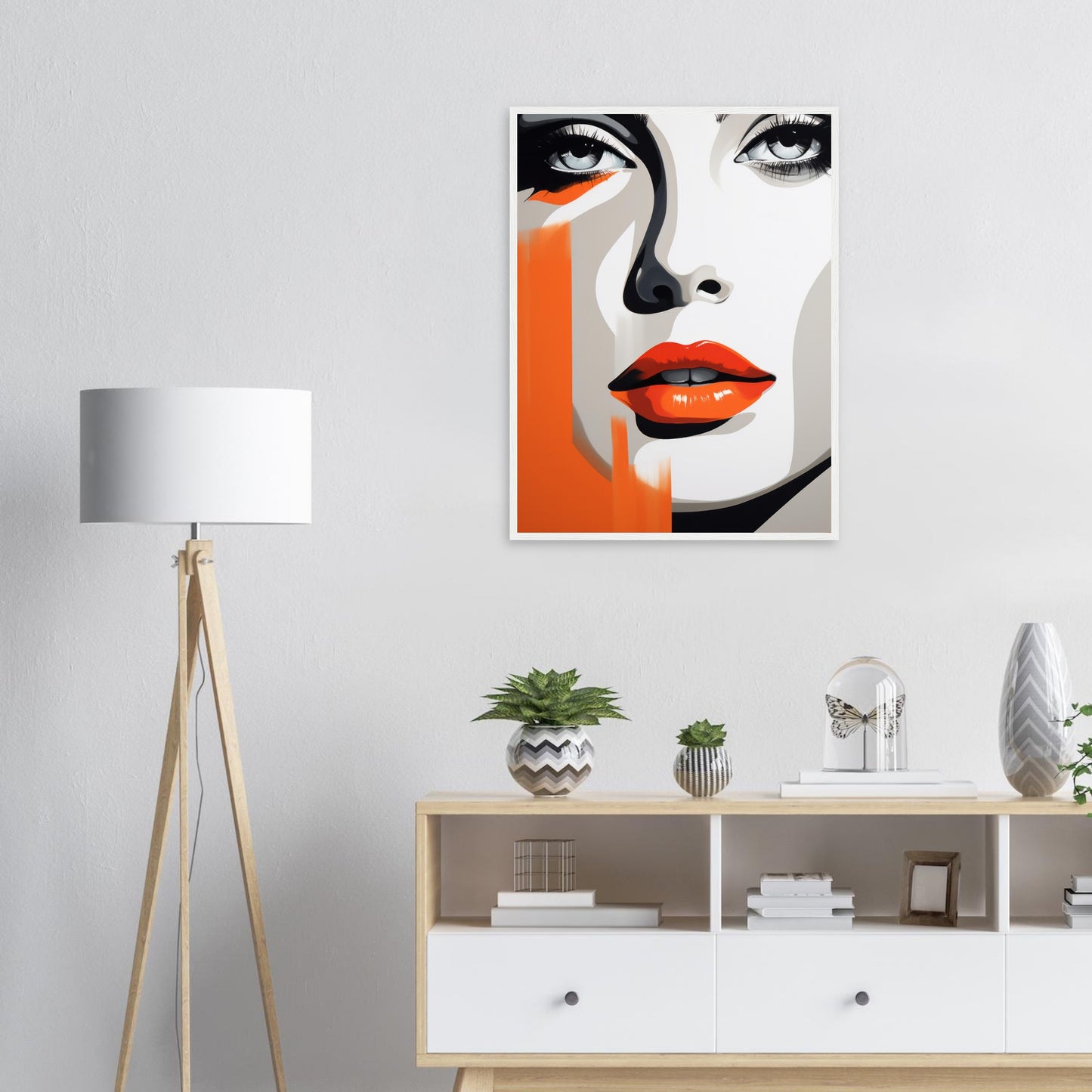 Gaze - Modern Wall Art Print Woman's Face