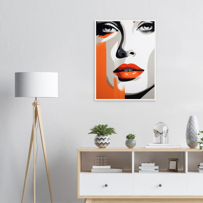 Gaze - Modern Wall Art Print Woman's Face