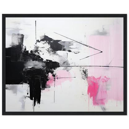 Ohne Titel - Black and White Modern Abstract Wall Art Print