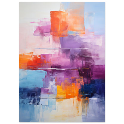 In Between - Modern Abstract Wall Art Print Purple Orange