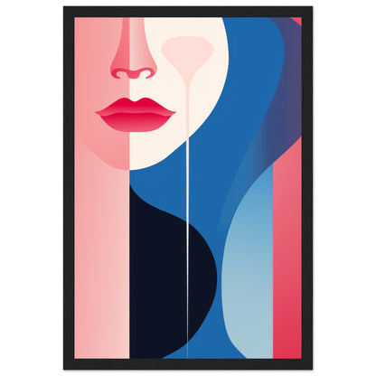 Hawm - Minimalist Wall Art Print Female Face Shape