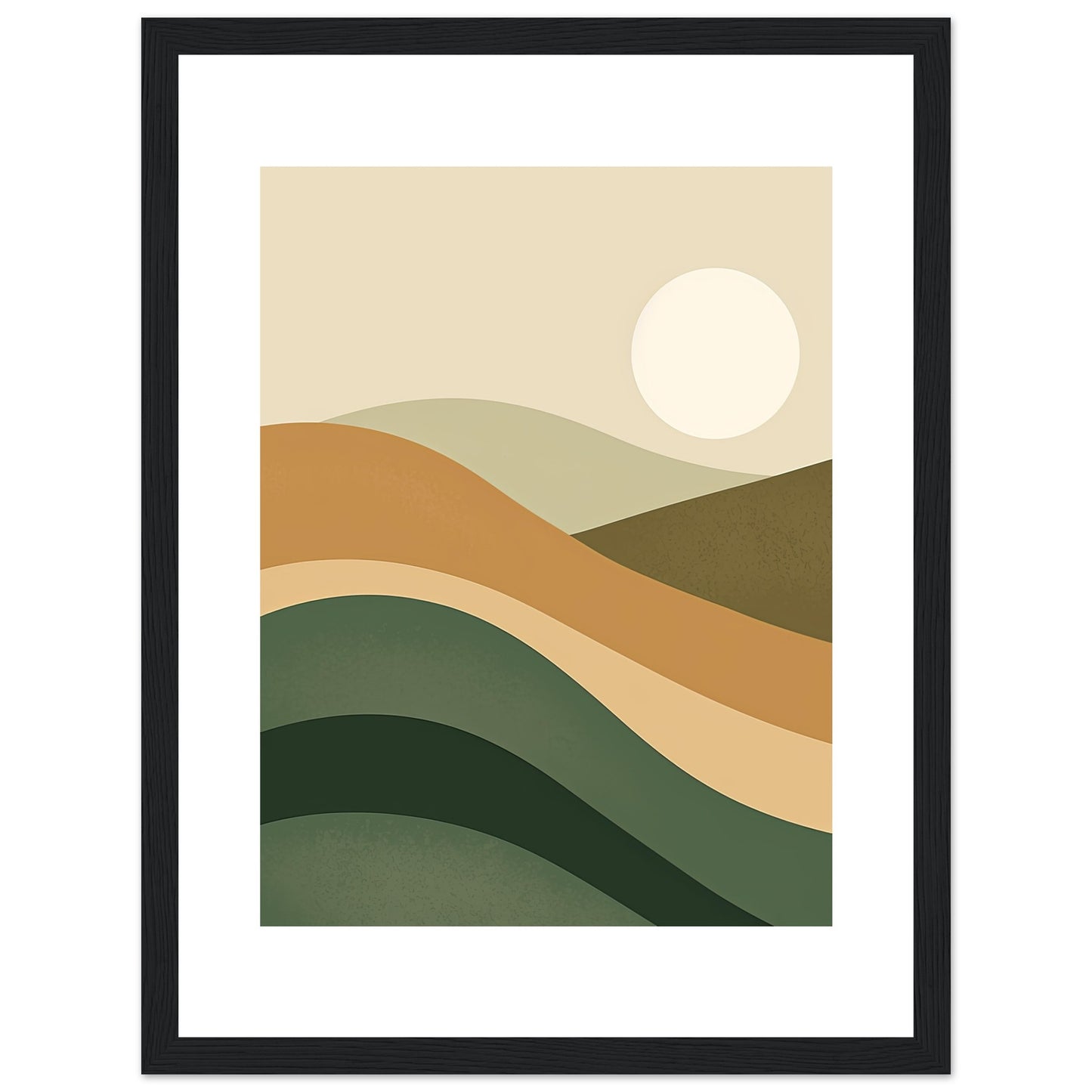 Auf der Weide - Green Minimalist Wall Art Print Nature