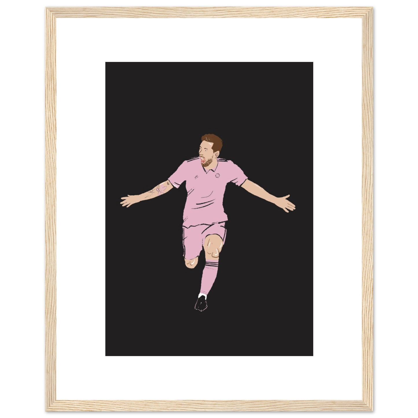 Pink Glory - Lionel Messi Wall Art Inter Miami