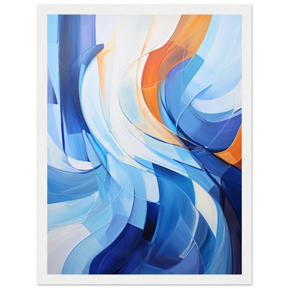 Laguna - Modern Abstract Wall Art Print Blue Orange