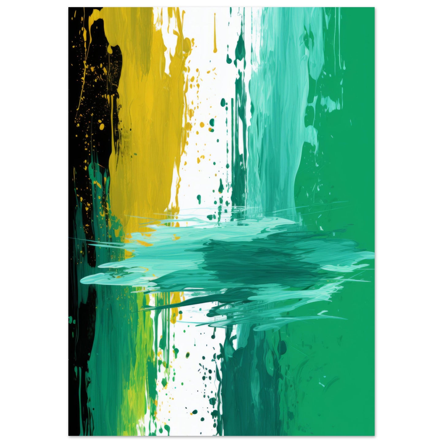 Petrichor - Green Abstract Wall Art Print