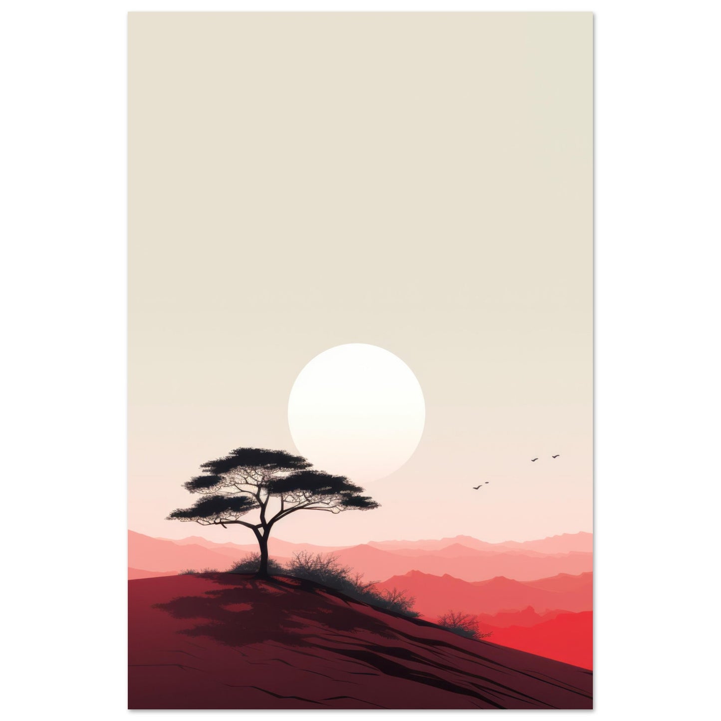 Heat - Minimalist Wall Art Print Nature Tree