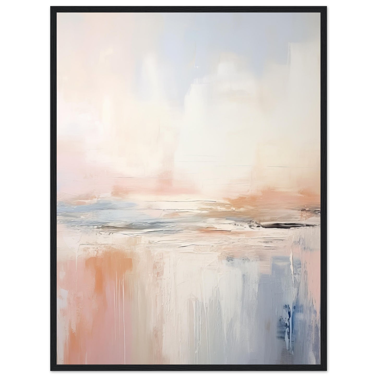 Those That I Can't See - Abstract Wall Art Print Pastel Hues of Pink, Blue, Cream