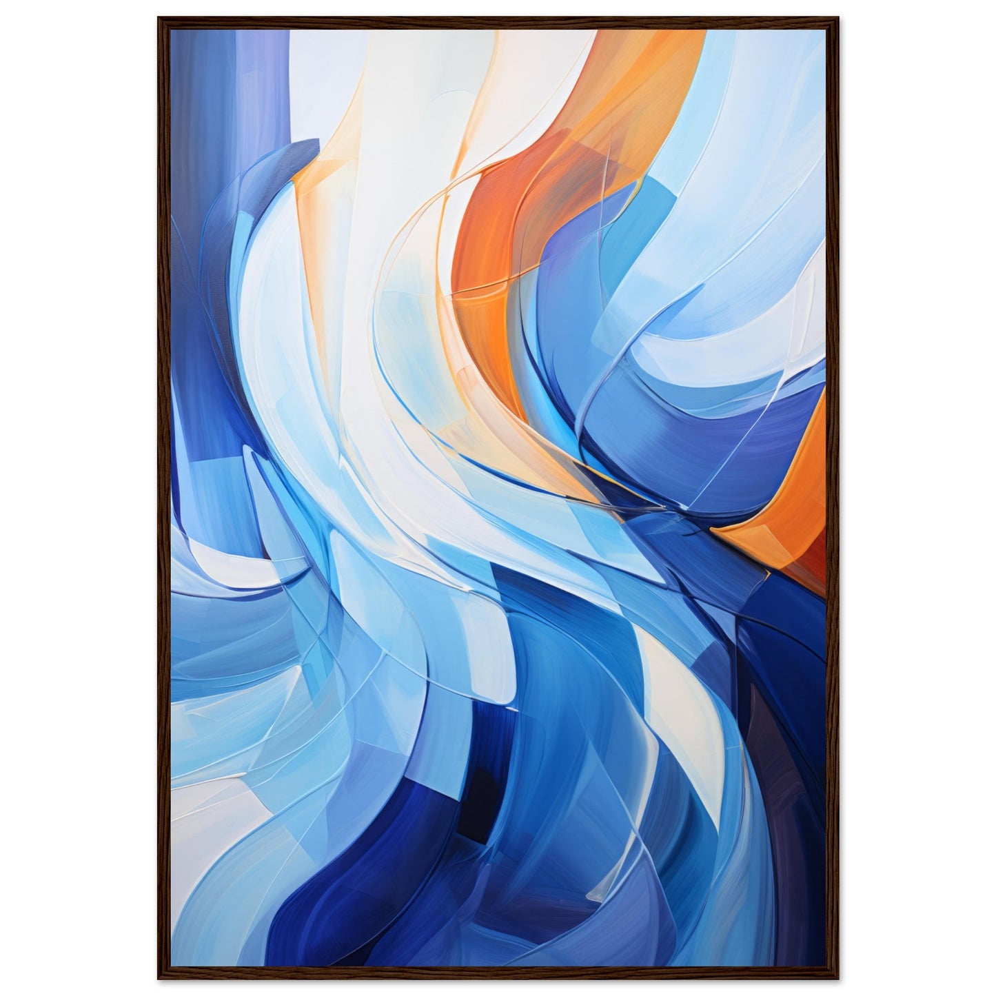 Laguna - Modern Abstract Wall Art Print Blue Orange