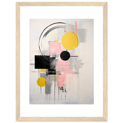 Aufgang - Modern Pink and Black Wall Art Print