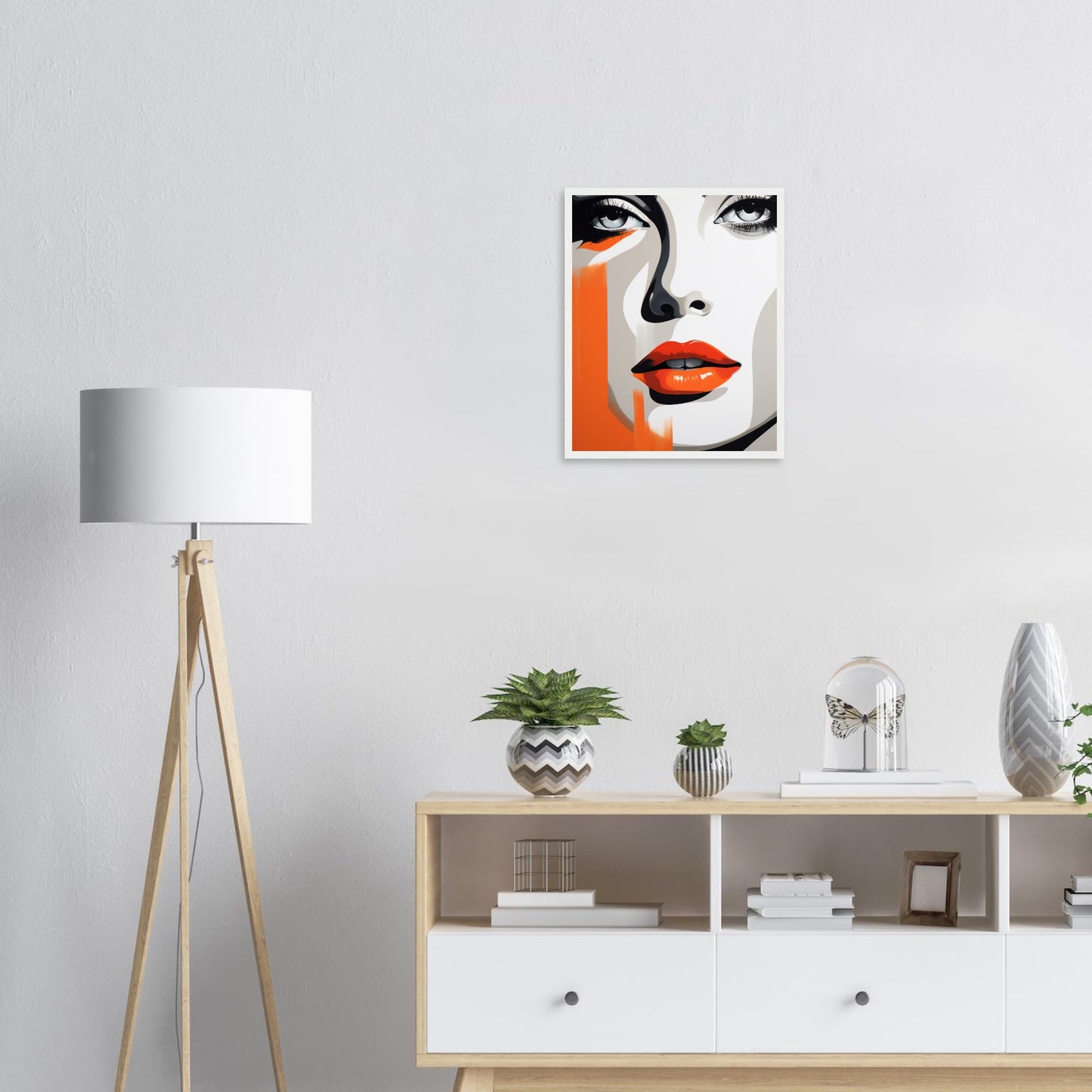 Gaze - Modern Wall Art Print Woman's Face